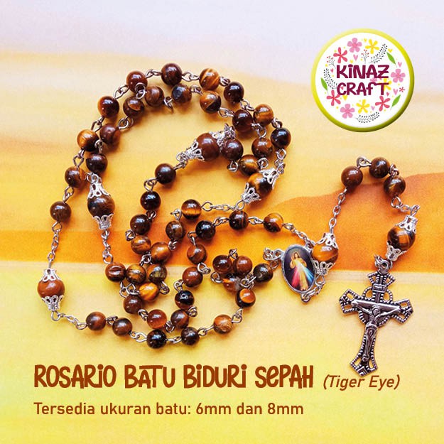 Rosario Batu Biduri Sepah (Tiger Eye)