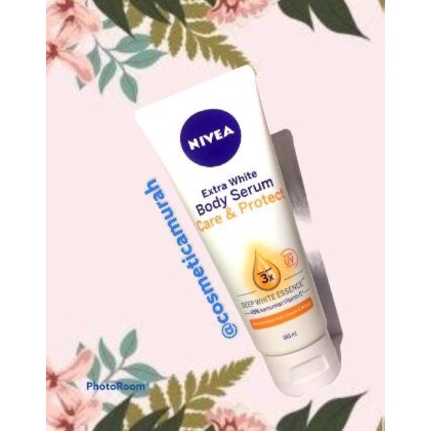 (cb) NIVEA EXTRA BRIGHT CARE AND PROTECT 180 ML - BODY SERUM PENCERAH KULIT