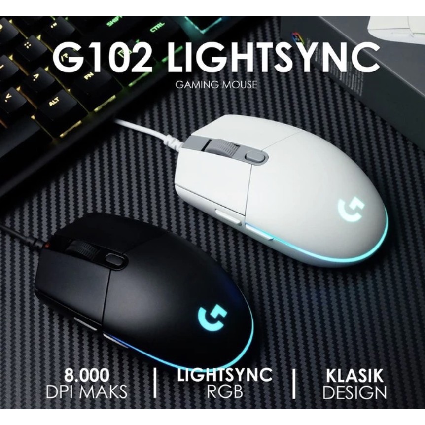 LOGITECH G102 v2 LIGHTSYNC RGB Gaming Mouse - GARANSI RESMI 2 tahhun