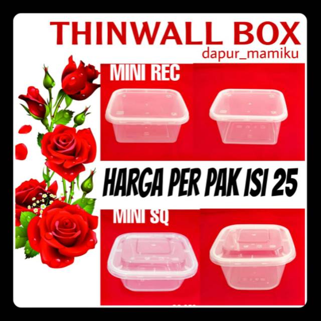 DAPURMAMI 25 Biji Thinwall Box Kotak Makan Lunch Box Slime Dessert thin wall