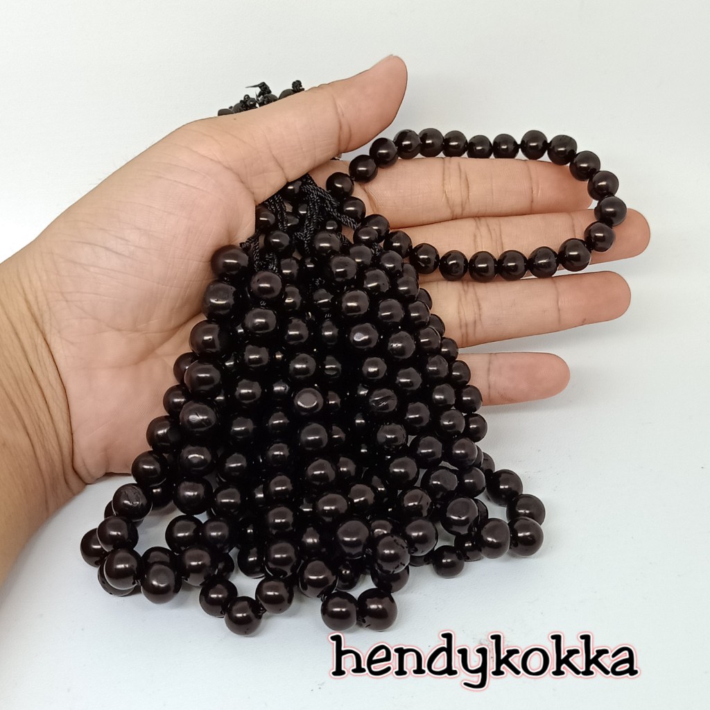 10 gelang kokka kaukah bulat 8 mm hitam