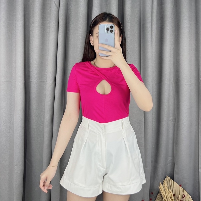 Middle Cut out crop top 005 | Crop top korea