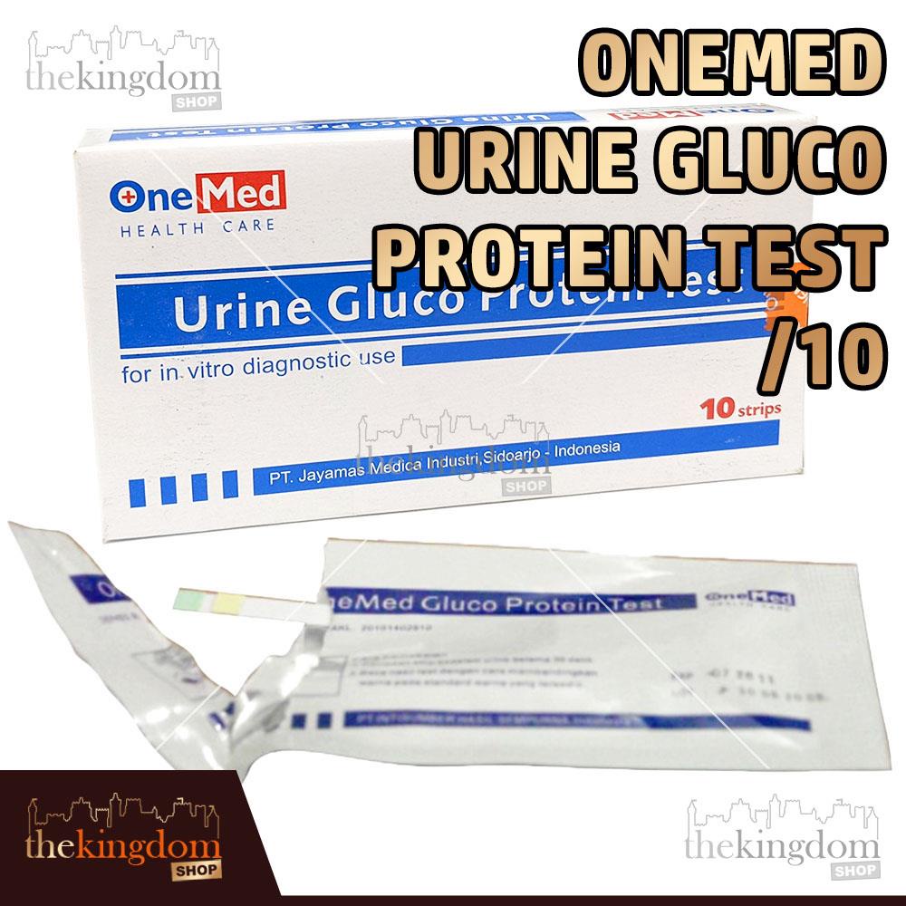 Onemed Urine Gluco Protein Test Strip /10 Gula Darah Glukosa Glucose Tanpa Jarum