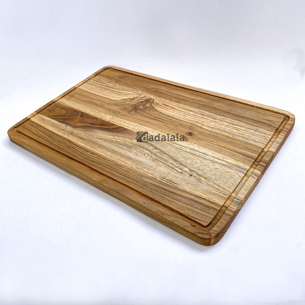 DADALALA Talenan Kayu Jati Premium Ukuran 40x30 Cm Model Profil