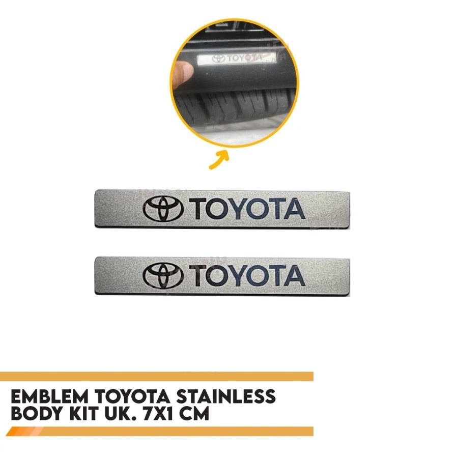 Emblem Toyota Stainless Body Kit Ukuran 7x1 cm