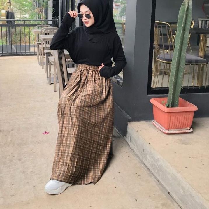Terbaru.. Rok Plisket Premium Rok Plisket Tartan Korea Rok Plisket Kotak
