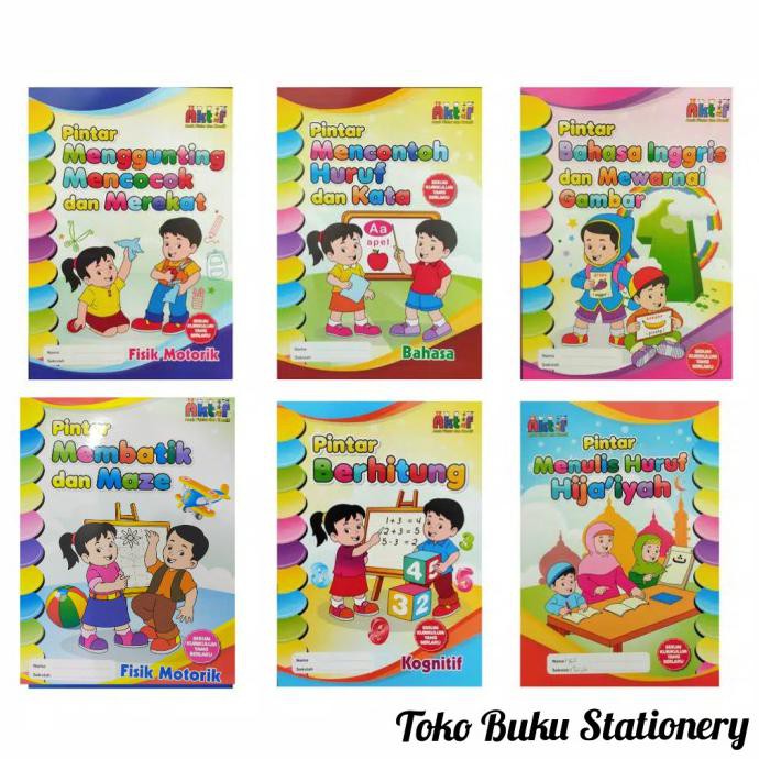 Paket 6 Buku Pintar Aktifitas Tk Paud Lingkar Media