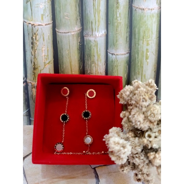 anting titanium jurai bulat 3 warna