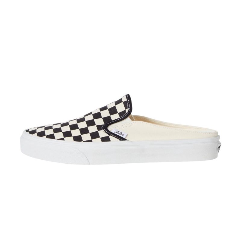 SALE  Vans Slip On Mule Checkerboard Black White Original - Vans Slipon Mule Checkerboard Black Whit