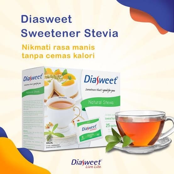 Diasweet Sweetener Stevia 25 sachet