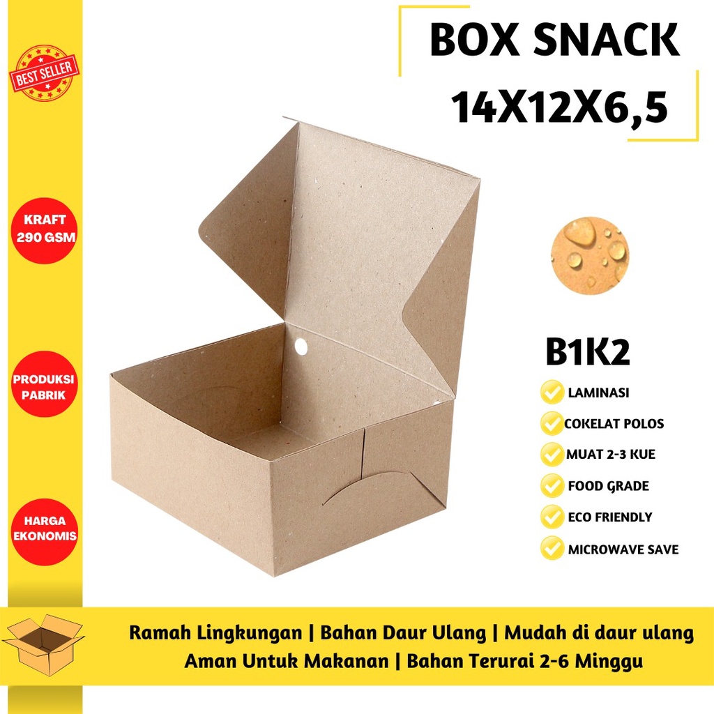 Box Snack Dus Snack 14x12 Laminasi (B1K2-Laminasi)