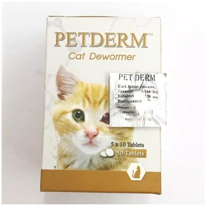 obat cacing kucing petderm drontal