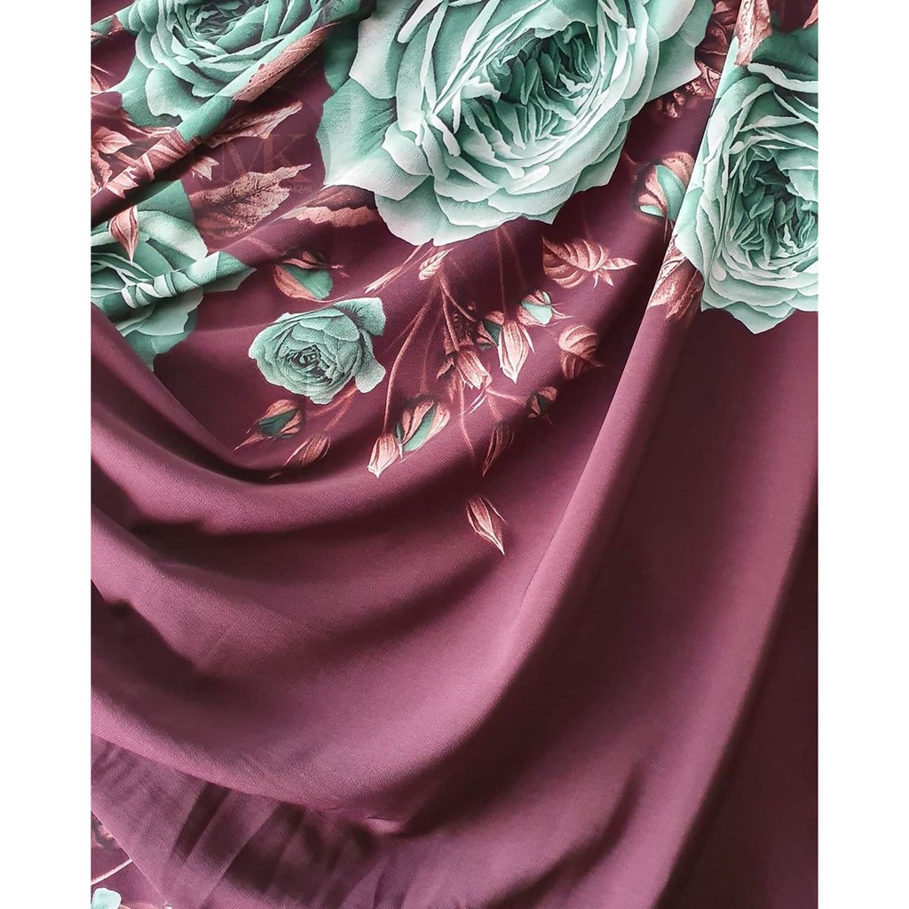 BAHAN GAMIS LEBARAN CREPE MOTIF KAIN KAFTAN