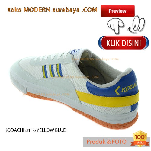 KODACHI 8116 YELLOW BLUE Sepatu Kets Olah Raga Badminton