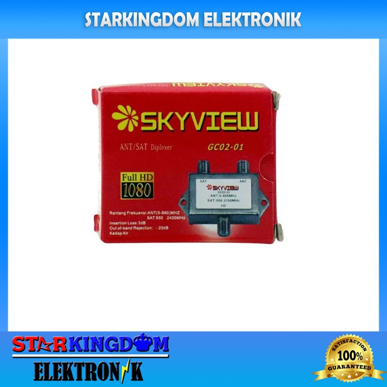 Alat Penggabung Kabel Antena TV YHF & Parabola Mixer Duplixer Skyview
