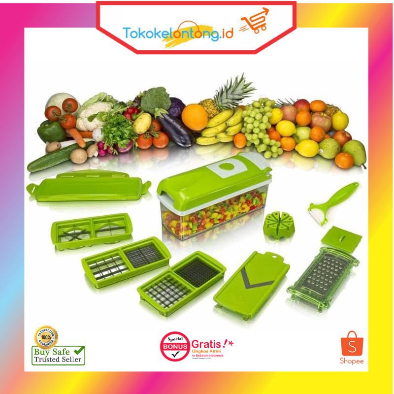 Nicer Dicer Pemotong Kentang Pemotong Bawang Unik
