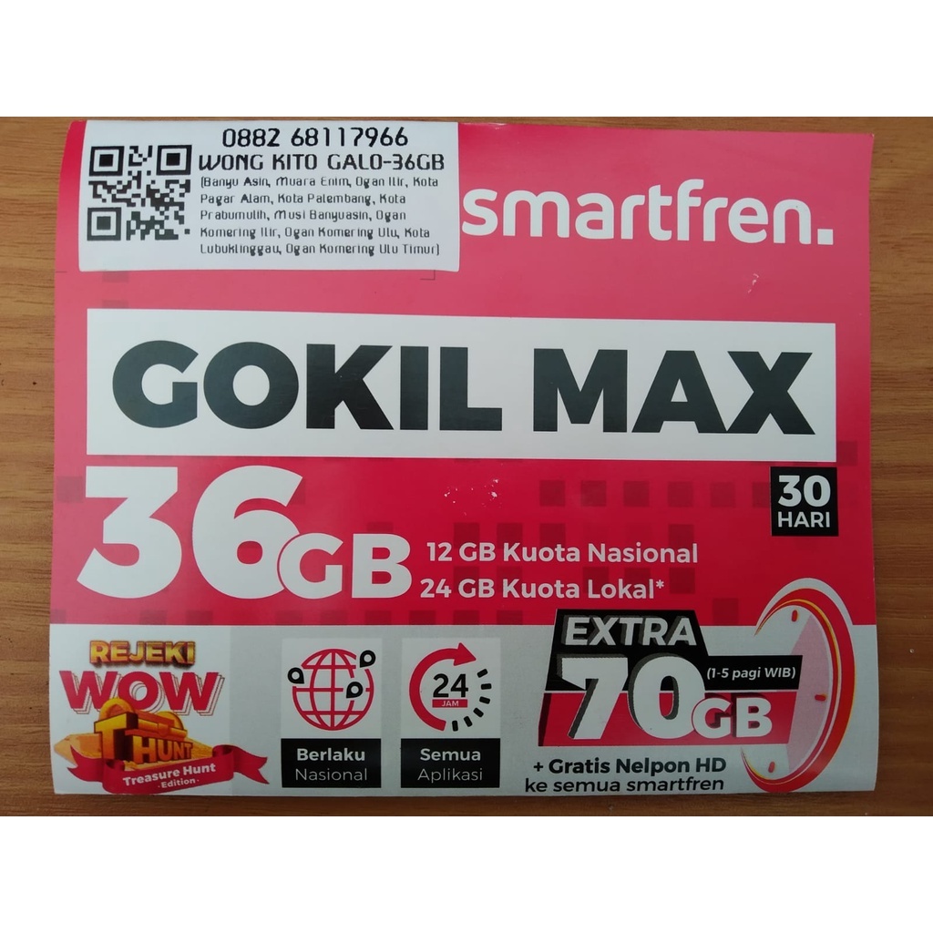 Perdana Smartfren Gokil Max 36GB