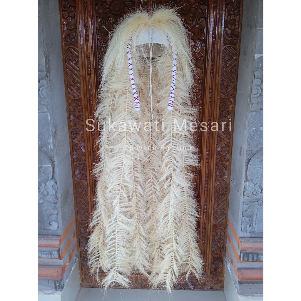 Rambut Rangda Bahan Serat Tanaman Lengkap Dengan Keranjang Basang - basang Kerajinan Handmade Asli B