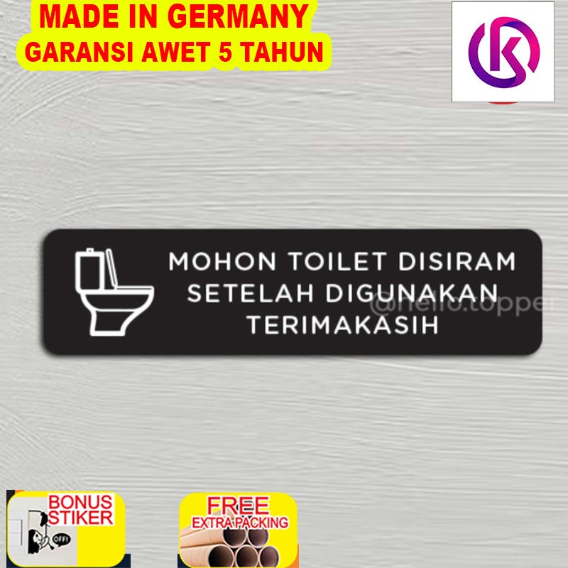 

Murah Sign Akrilik Himbauan Siram Toilet / Sign Board Printed Akrilik