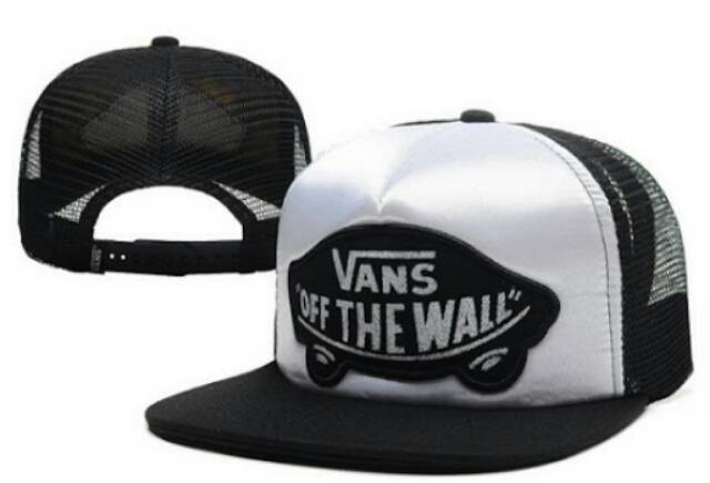 RICKS CAP / HAT / TOPI TRUCKER SNAPBACK VANS OF THE WALL 1.6 BLACK