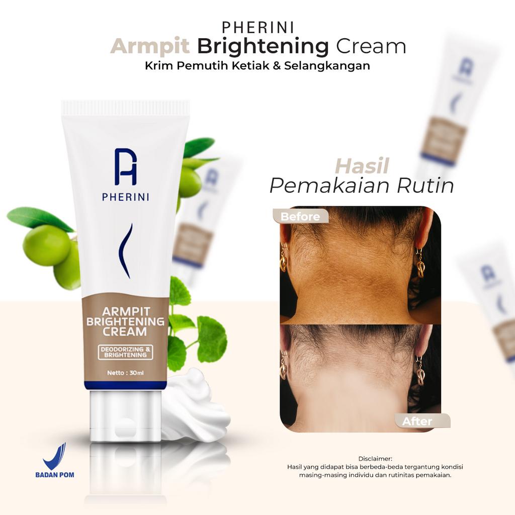 PHERINI 3 Pcs Underarm Armpit Brightening Cream Pemutih Ketiak dan Selangkangan Ampuh Armpit Brightening Cream Bpom