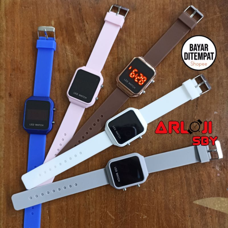 JAM TANGAN WANITA LED WATCH MURAH JAM LED GEAR