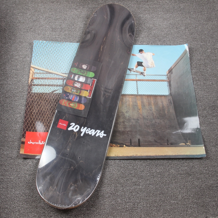 Skateboard deck pro Dewasa Import Coklat double warped skateboard Roda Empat, Papan Profesional Untuk Pemula Amerika