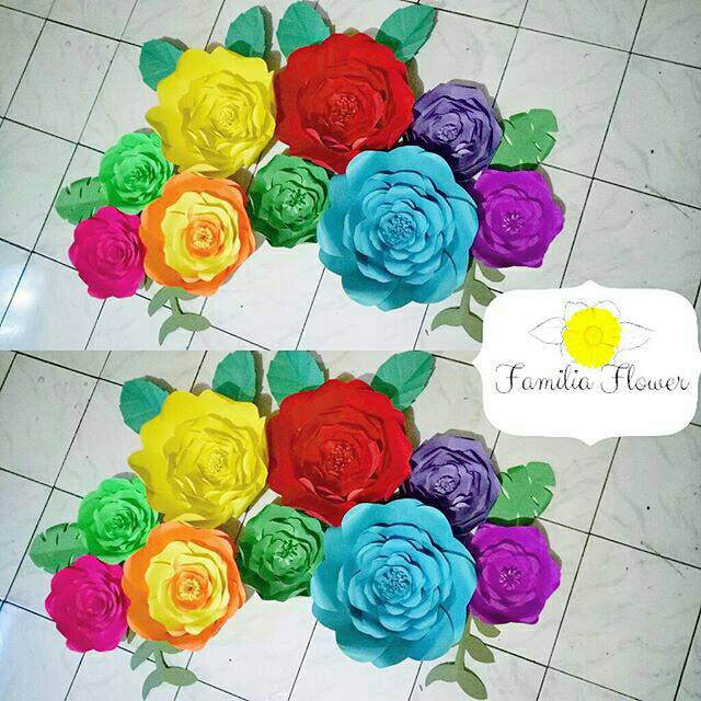 

Paper flower warna tropical