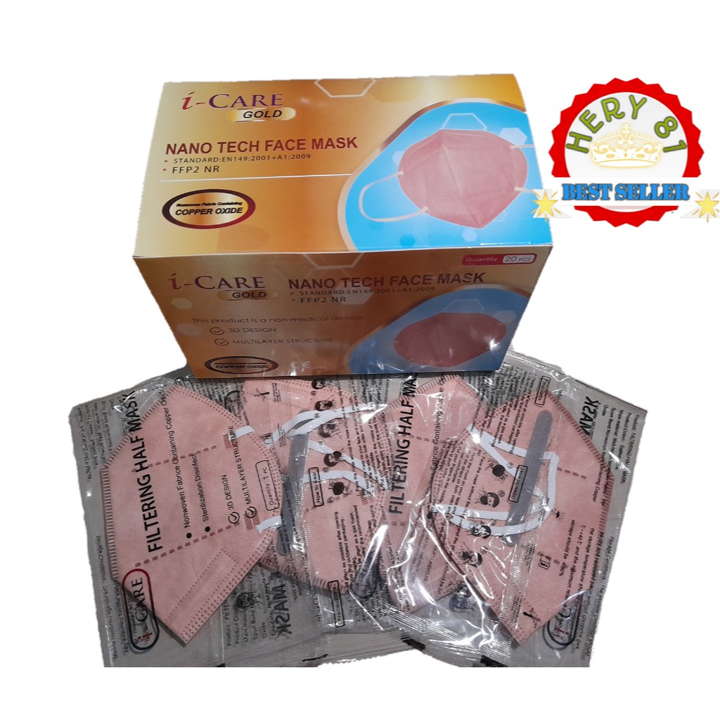 MASKER KN95 i-CARE NANO TECH GOLD */pcs