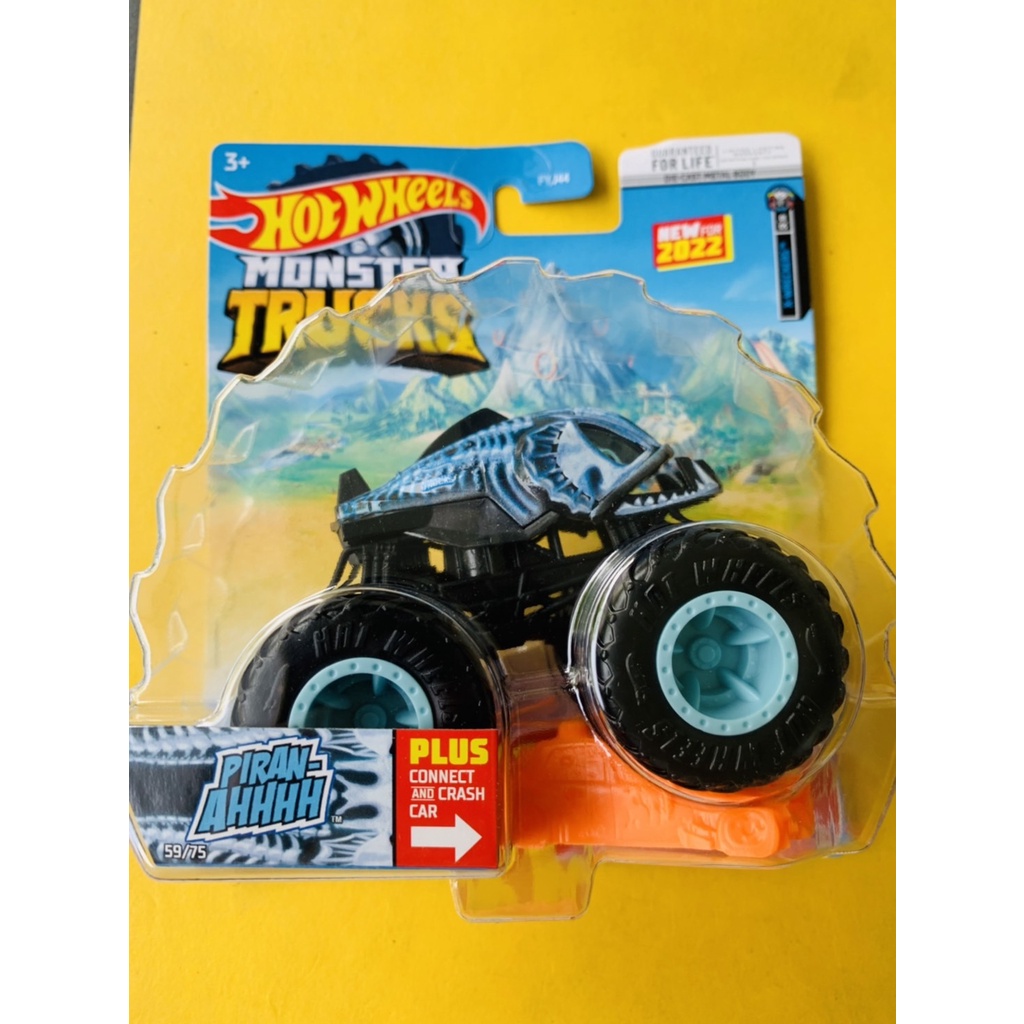 HOTWHEELS HOT WHEELS MONSTER TRUCKS TRUCK IKAN PIRANHA HIU DIECAST MINIATUR MOBIL MAINAN MOBILAN ANA