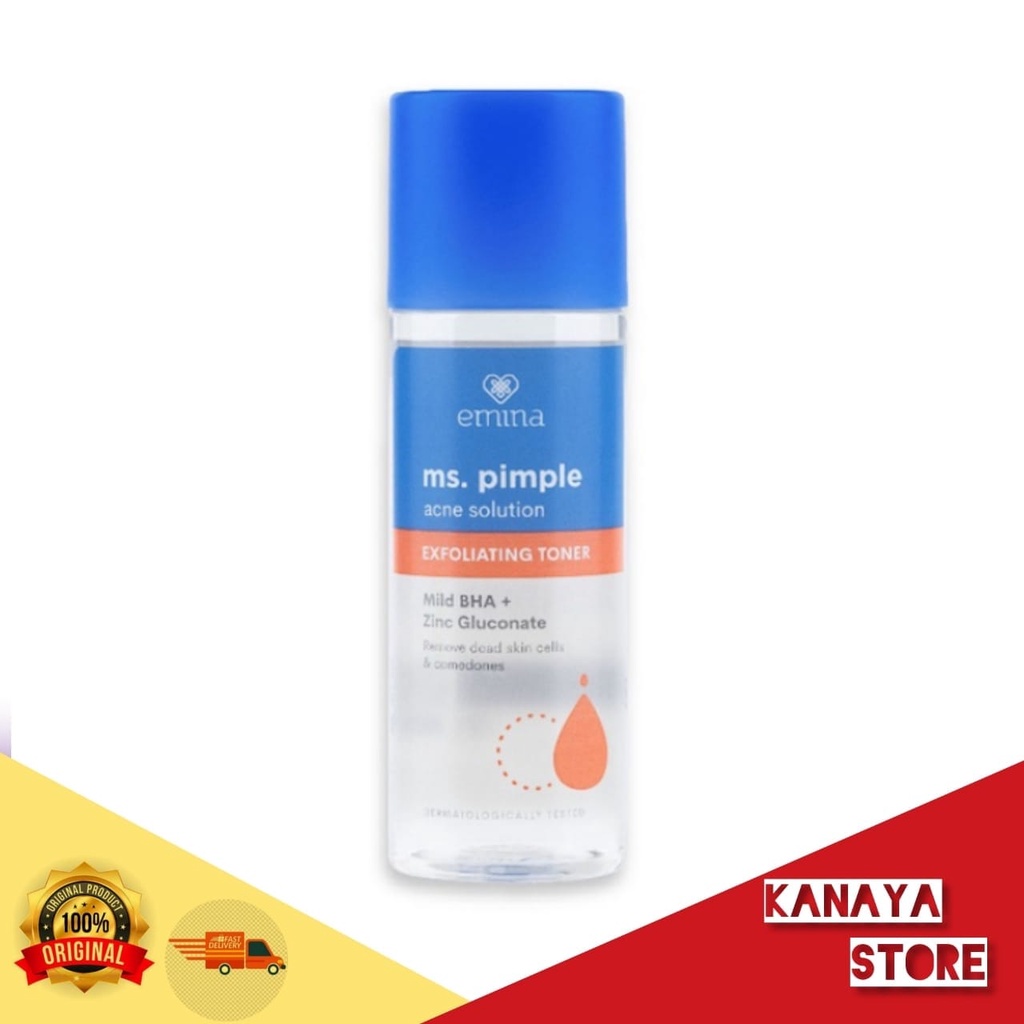 (BISA COD) Emina Ms Pimple Acne Solution Exfoliating Toner 100 ml