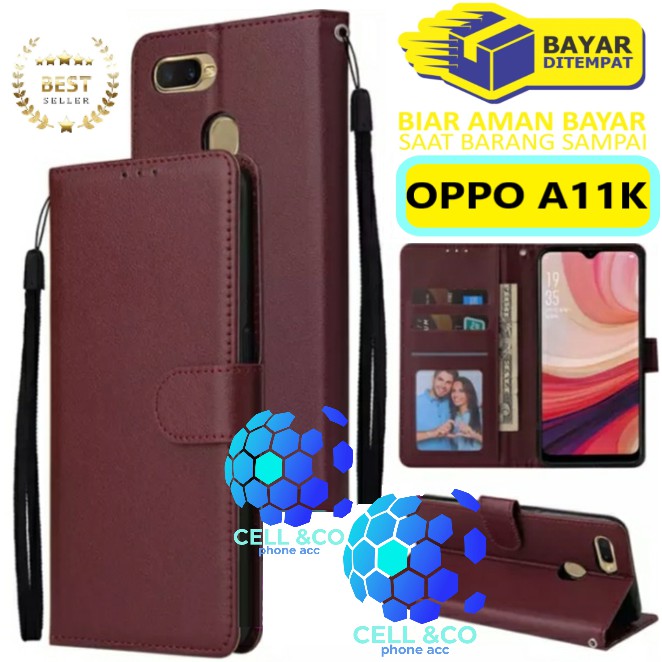 Flip cover OPPO A11K Flip case buka tutup kesing hp casing flip case leather wallet