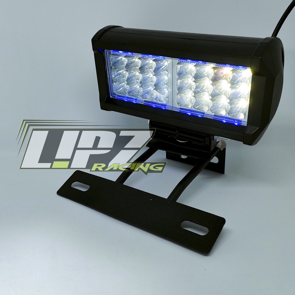 (PAKET) LAMPU SOROT TEMBAK LED 24MATA+BREKET RX-K 8-80VOLT/ 12DCV BAHAN PLASTIK WATERPROOF UNIVERSAL