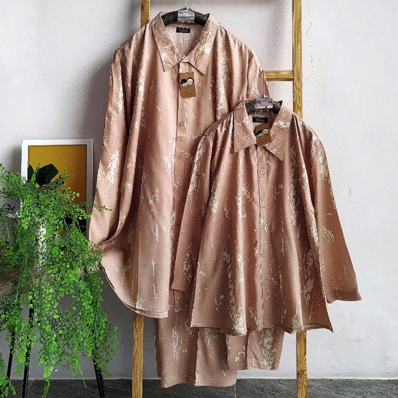 Setelan Celana Anak Perempuan dan Dewasa Lengan Panjang Tabina Bahan Katun Rayon usia 2 tahun hingga Dewasa All Size