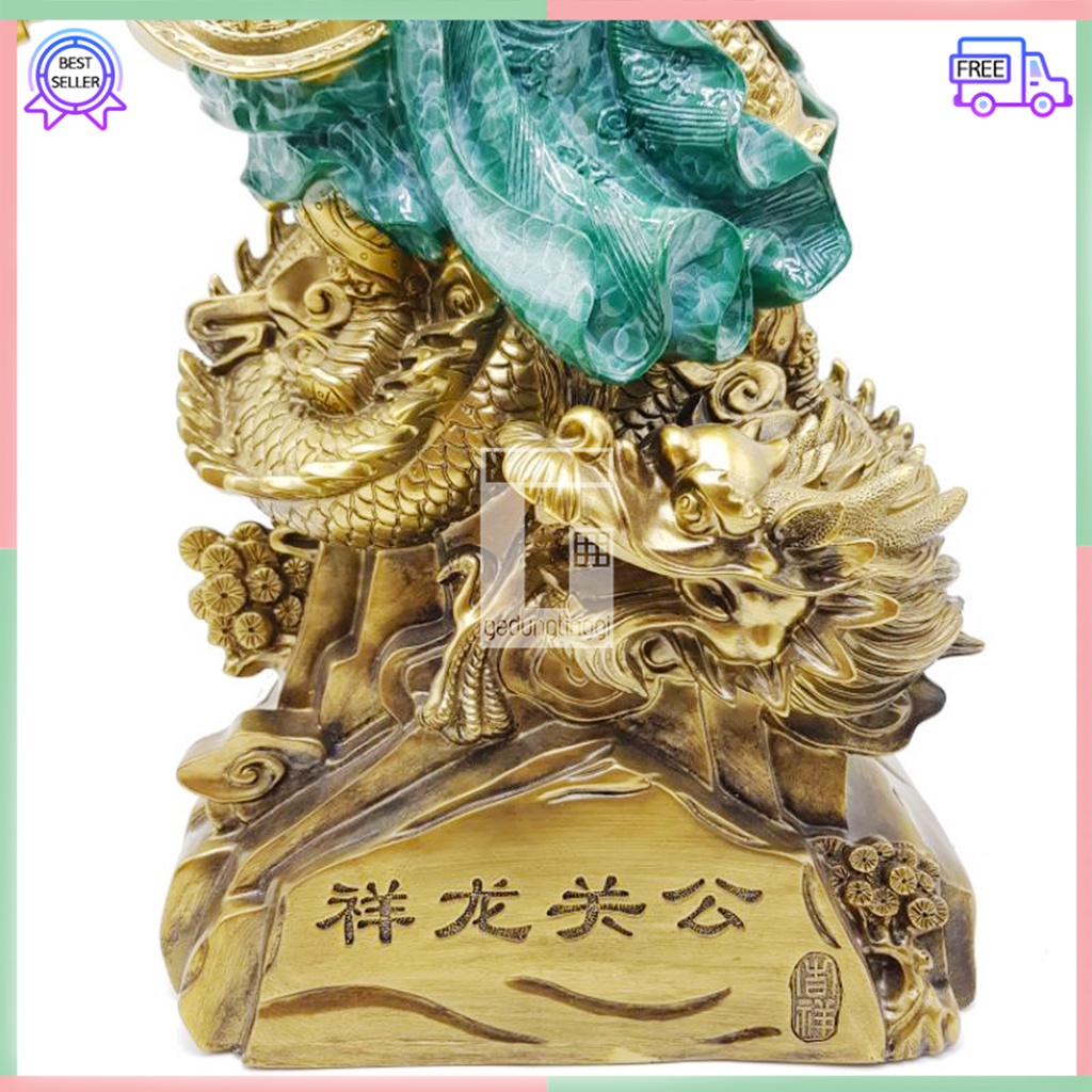 Pajangan Patung Hiasan Hadiah Kado Meja Kantor Dewa Kwan Kong Guan Guang Yu Bumi Maitreya Fengshui Fengsui Feng Shui Rejeki Hok Meja Altar Sembahyang Emas Gold Kuningan Batu Giok Resin Bodhi Rupang Gelang Tasbih Buddha Budha Amitabha Statue Necklace Besar