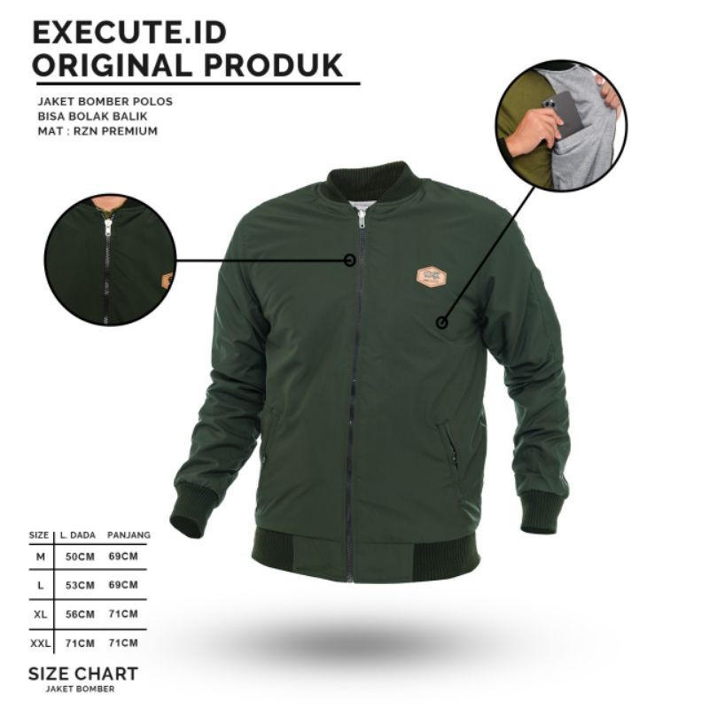 Jaket pria IKC 002 distro cbr six Bandung hoodie dua sisi keren