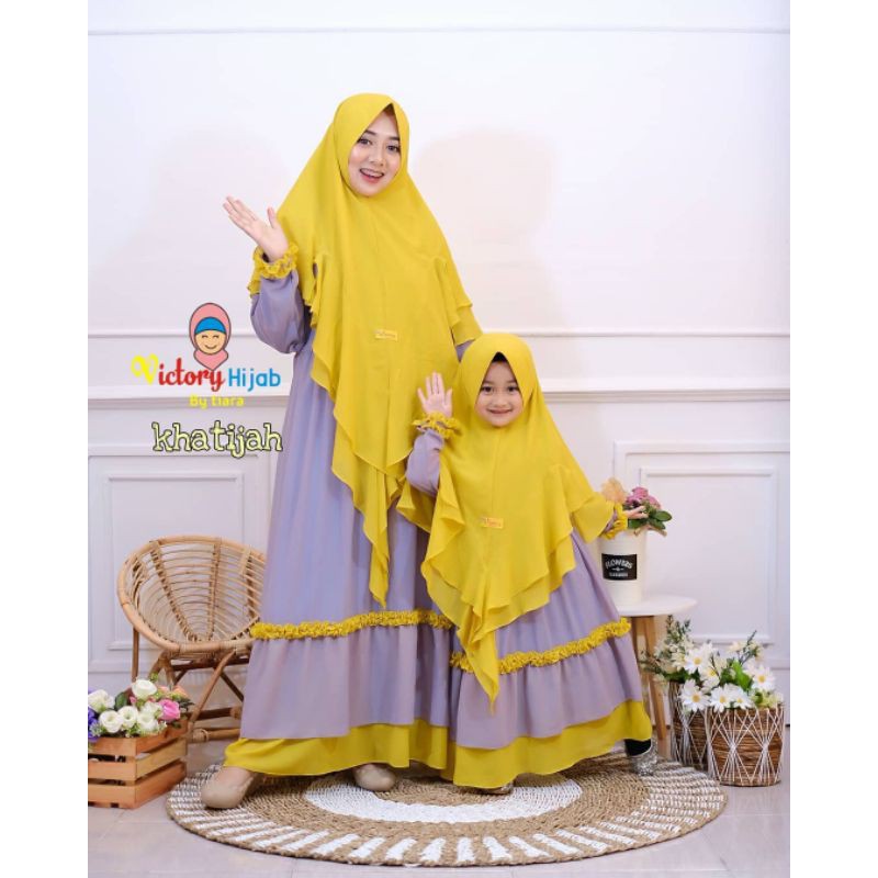 Gamis syari Khadijah couple ceruty babydol ORI Victory Fashion / Gamis Syari Ceruty babydol (Mom)