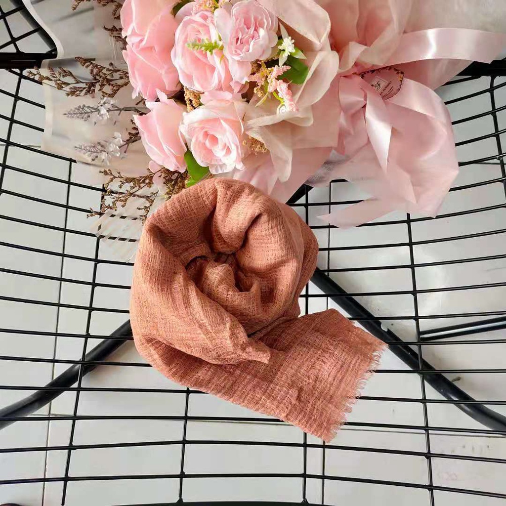 RAJUT TEBAL Pashmina Crinkle Jumbo Premium Tebal Rawis Shawl FULL Jilbab Hijab Kusut Lavanya Mei Chen-Salem