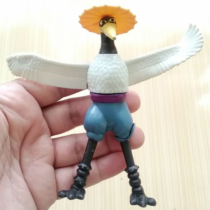 Mainan / Pajangan Patung Figure Kungfu Panda Bangau Crane Toys Bekas