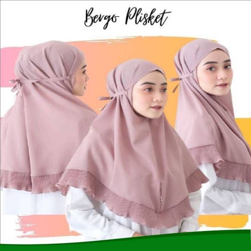 JILBAB KERUDUNG BERGO MARYAM TALI KRIWIL DEWASA| DIAMOND STRECH