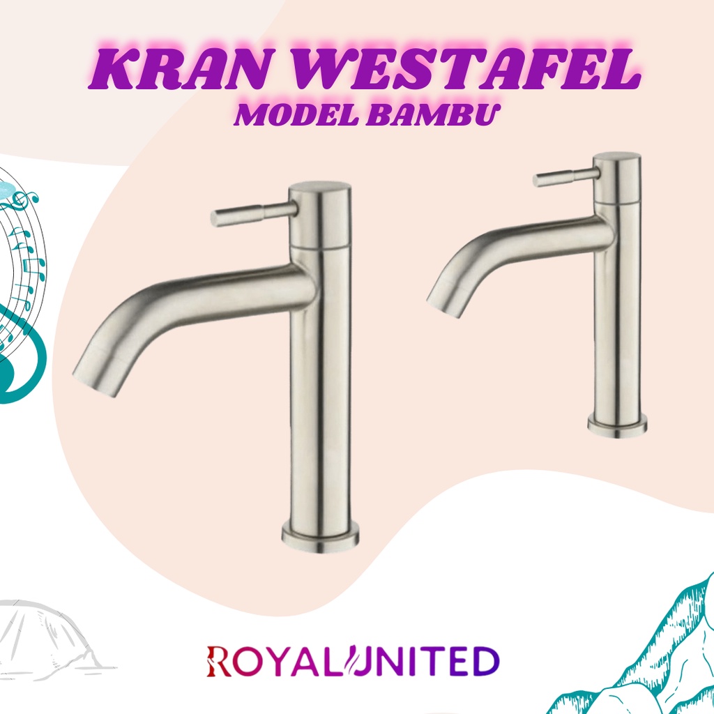 Kran Wastafel Bambu Pendek Stainless SUS304 Doff ORIGINAL stainless keran cuci tangan