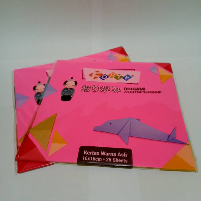 

TokoRejoAgung SATU PACK ( 25 LEMBAR ) ORIGAMI KERTAS LIPAT DUA SISI FORTE 16 X 16