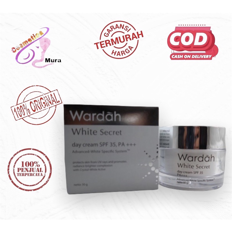 [ 30 gr ] wardah white secret day cream 30 gr || wardah crystal secret brightening day cream 30 gr