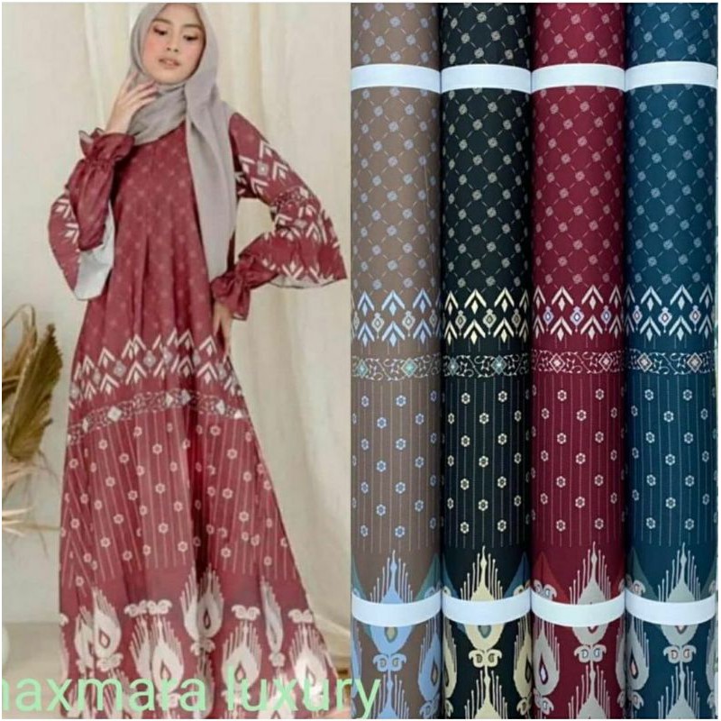 Kain Maxmara Lux motif Merak (harga per 0.5m)