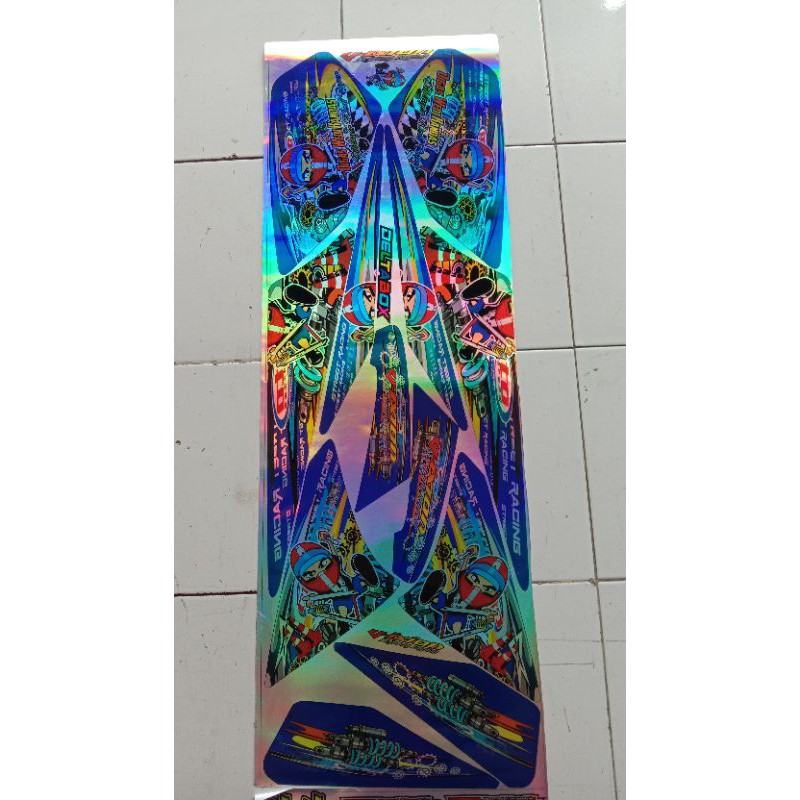 (Cod) Les striping sticker variasi hologram Vixion old