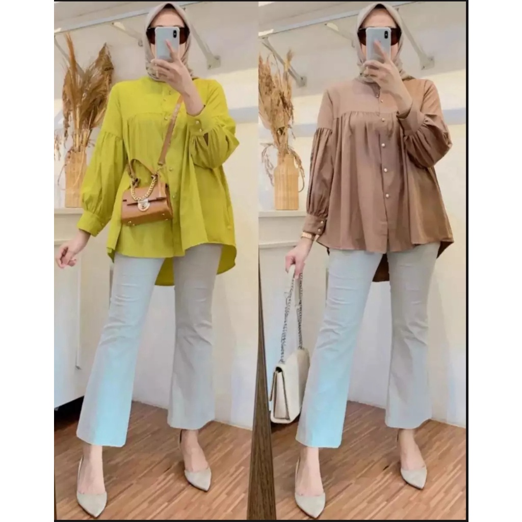 INDAHU BLOUSE PREMIUM BAHAN RAYON ORIGINAL100% HIGH QUALITY100%