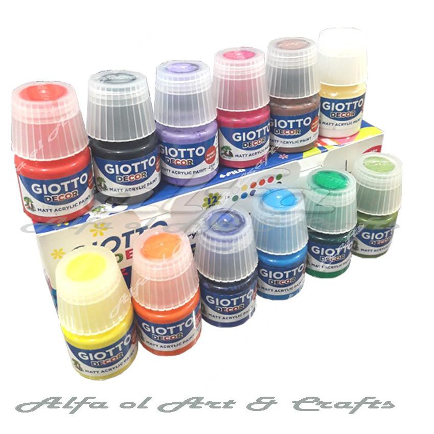 

GIOTTO Decor Acrylic Matt 25ml Set 12 Colours - Cat Akrilik 12 Warna (KODE 777)