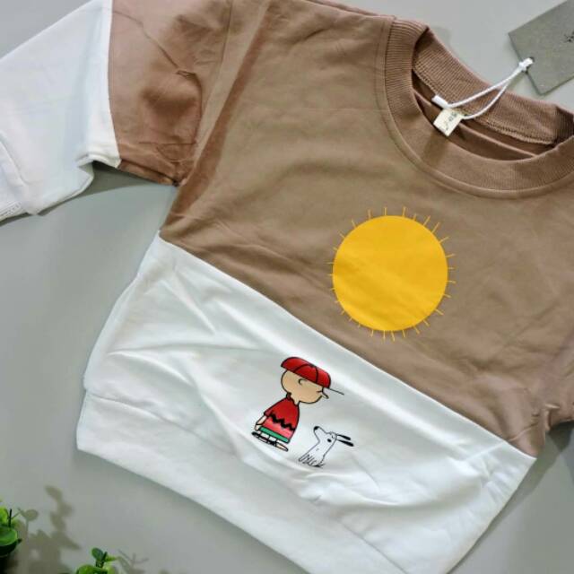 KC56 - SWEATER ANAK IMPORT TWOTONE CHARLIE SWEATER (IMPORT)