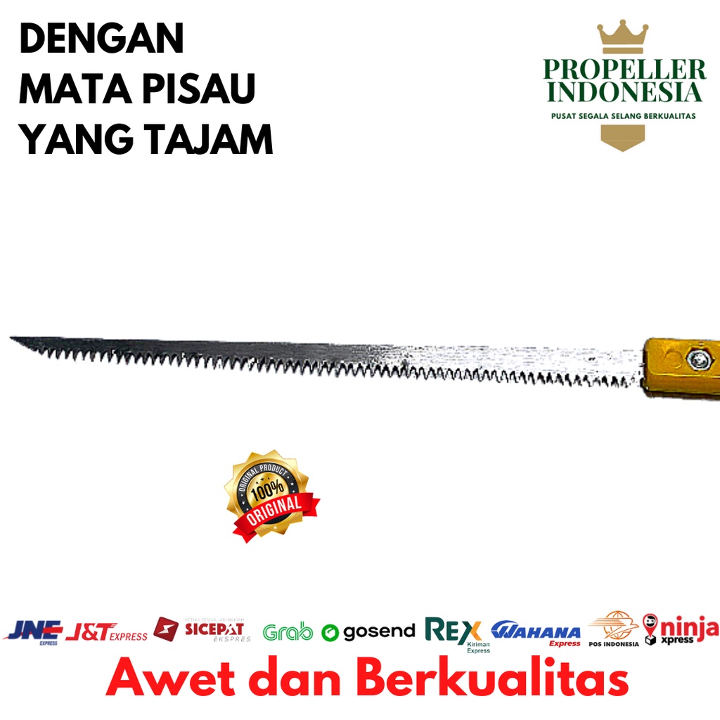 Gergaji Kayu Mini Bonsai Handle Plastik Kuning Gergaji Kecil Lancip