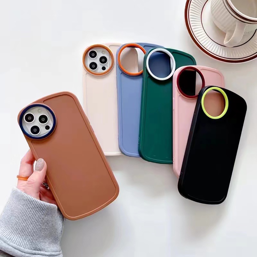 Case Pelindung Warna Permen Lubang Bulat Besar Untuk iPhone 13 Pro Max 11 Pro Max 12 13 Pro Max X XS XR XS Max